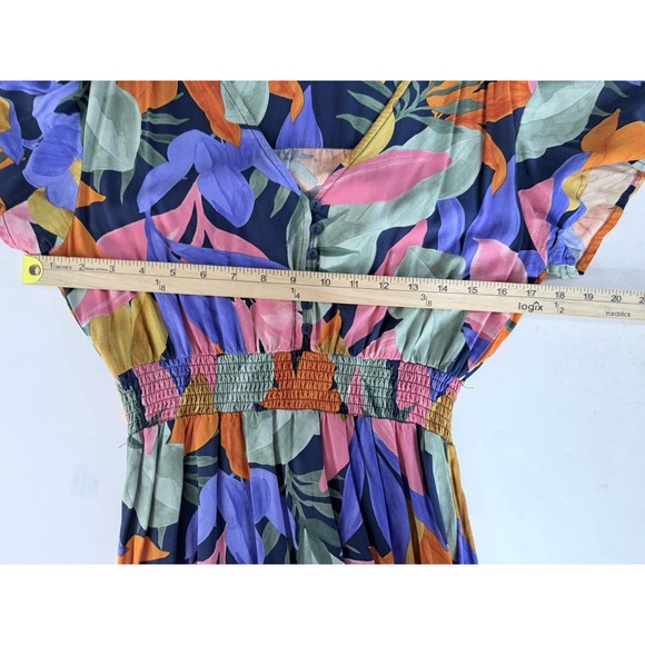 Anthropologie‎ Abel the Label Dress Womens Size M Santa Cruz Smocked Hi Low - Picture 11 of 13